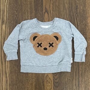 Huxbaby Furry Huxbear Sweatshirt Gray 2T